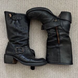 Fiorentini Baker "Mike" Black Leather Boots